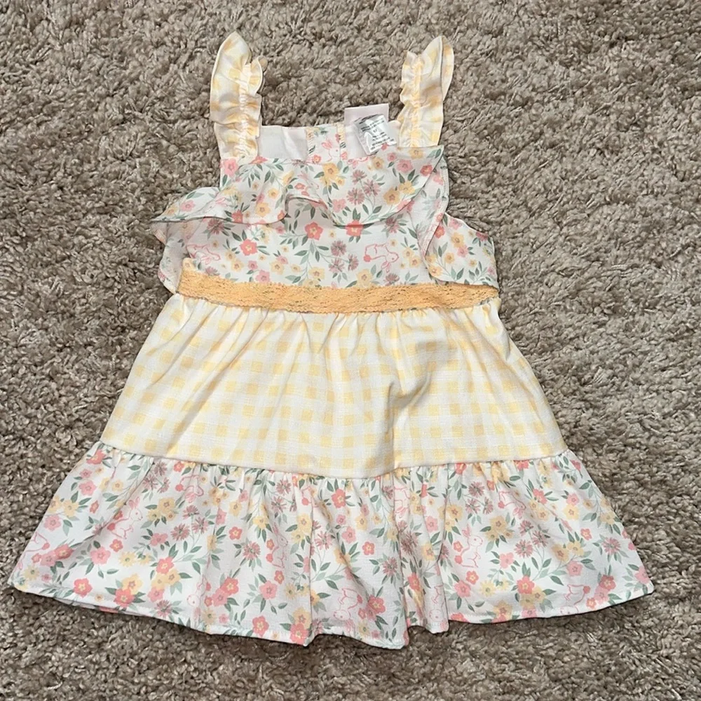 Little Lass NWOT sleeveless floral dress size 6x - Picture 1 of 4